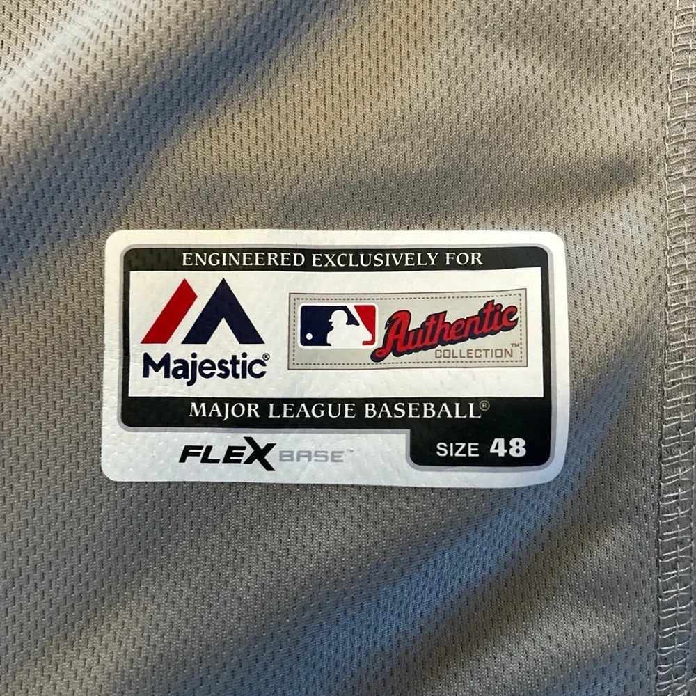 Washington Nationals Majestic FlexBase Gray Zimmerman Baseball Jersey Size 48 - Picture 5 of 6